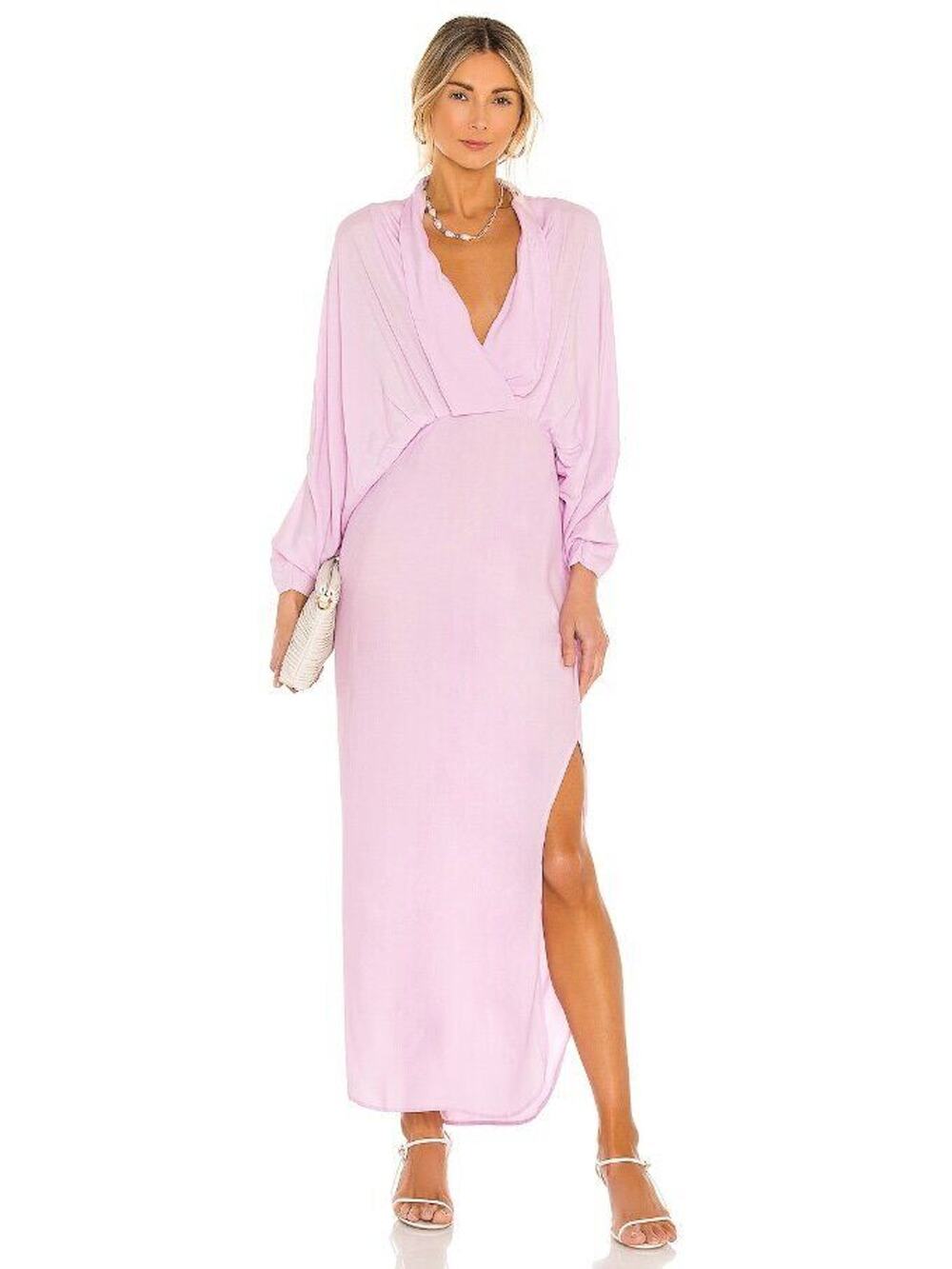 S/W/F Sz XS Sunset Dress Resurrection Lilac Pink Dress Long Sleeve Maxi NWT